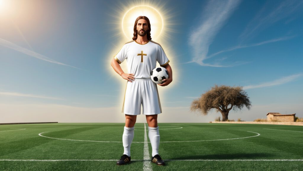 Fußballfan Jesus Christus